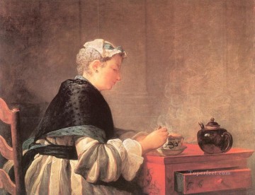 ジャン・バティスト・シメオン・シャルダン Painting - LTea Jean Baptiste Simeon Chardin
